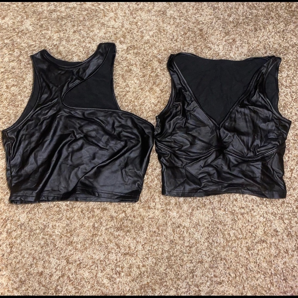 Black Leather Tops